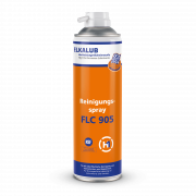 ELKALUB FLC 905 Rei­ni­gungs­spray Dental in einer orangen 500-ml-Spraydose. Auf dem Etikett sind ein NSF- und ein H1-zertifiziert-Logo aufgedruckt.