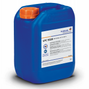 ELKALUB LFC 9320 Poly-alpha-olefin Öl im blauen 5-l-Kanister. Auf dem Etikett sind ein NSF- und ein H1-zertifiziert-Logo aufgedruckt.