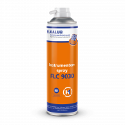 ELKALUB FLC 9030 In­stru­men­ten­spray in einer orangen 500-ml-Spraydose. Auf dem Etikett sind ein NSF- und ein H1-zertifiziert-Logo aufgedruckt.